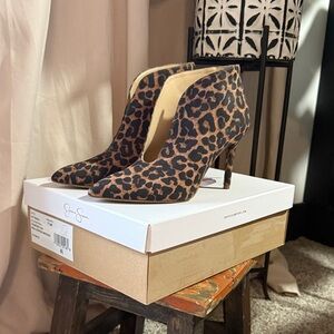 Leopard Print Ankle Boots